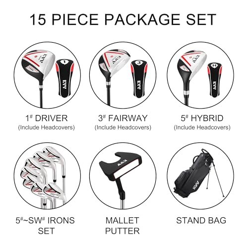 KVV Men's Golf Clubs Package Set