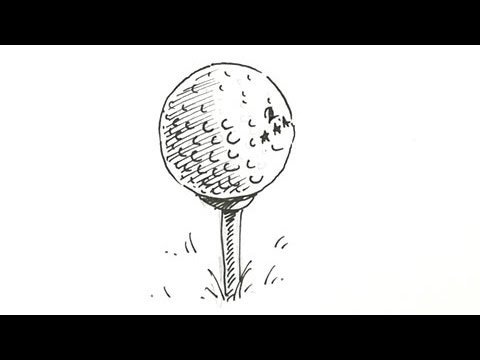 How To Draw A Golf Ball Easy